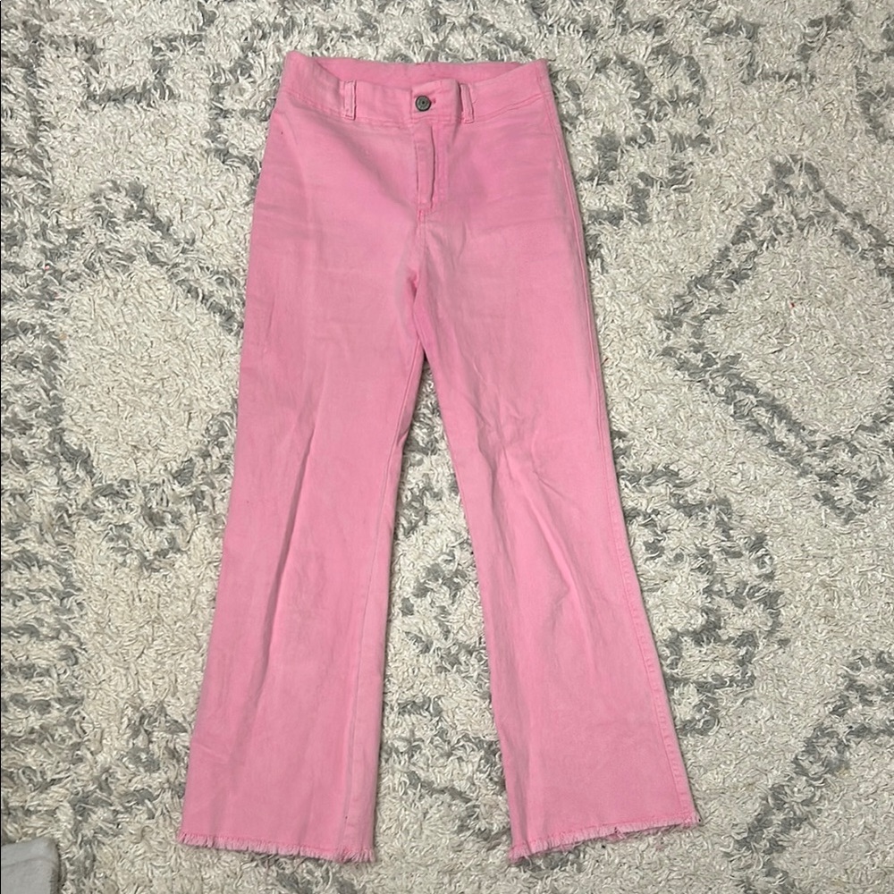 Pink Flared Jeans